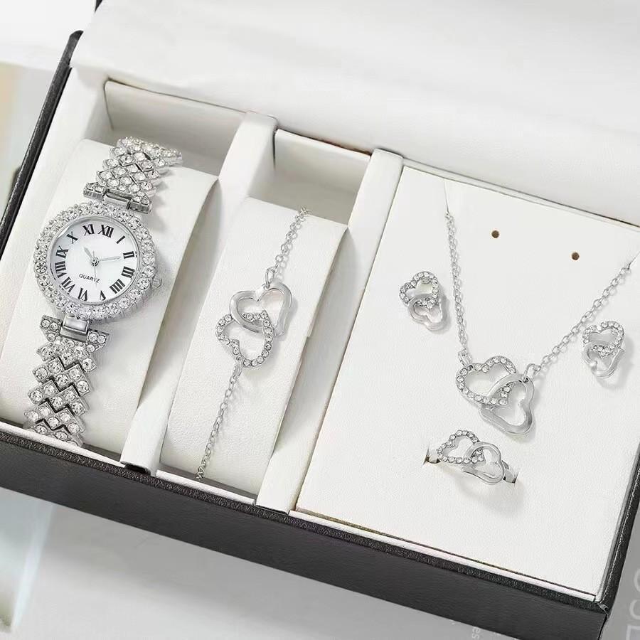 Fashion ladies quartz watch pearl movement 2025 new jewelry suit