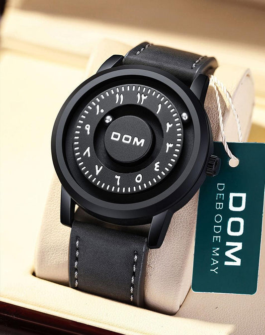 Watch Men's Fashion Personality Black Technology Magnetic Suspension Concept Fashion Men's Steel Belt Watch